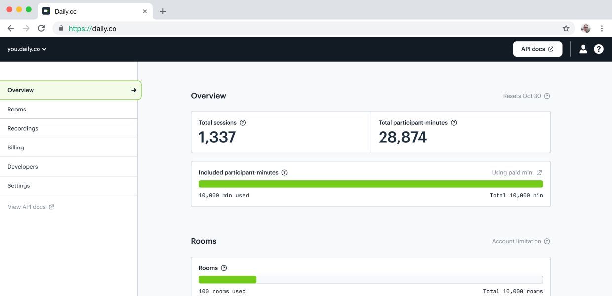 Introducing the new Daily API dashboard